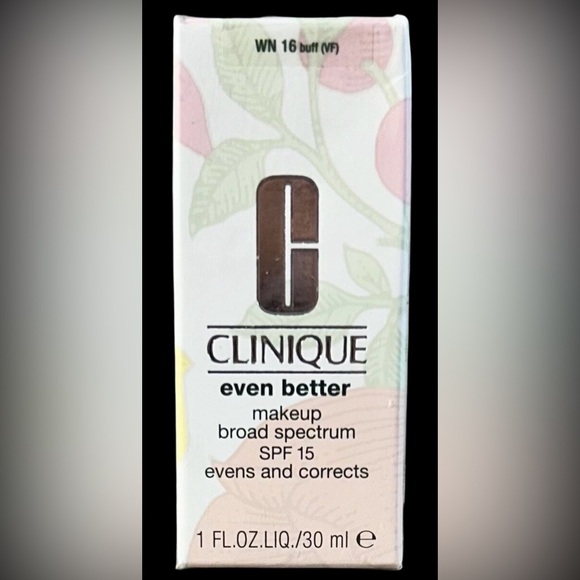 Clinique Even Better Makeup Broad Spectrum SPF 15 Foundation #16 Buff
NIB Sealed - Picture 11 of 11